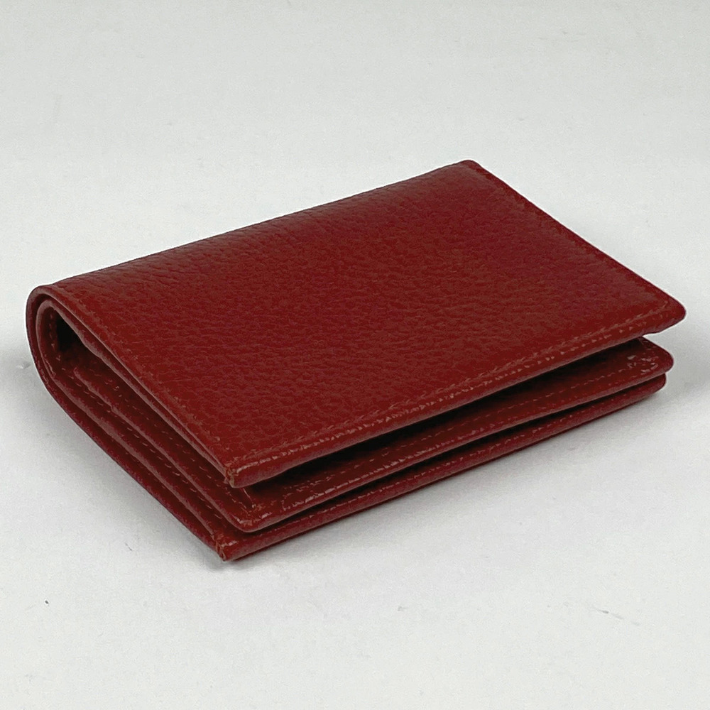 Gucci Marmont GG GG Wallet Double Red Leather Bi fold Red